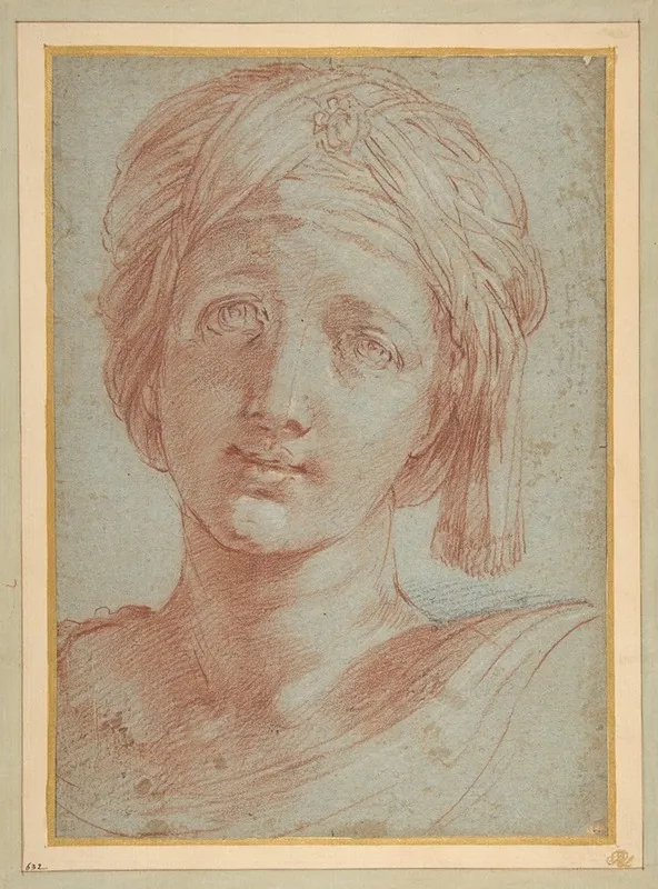 Head Of A Young Woman Wearing A Turban