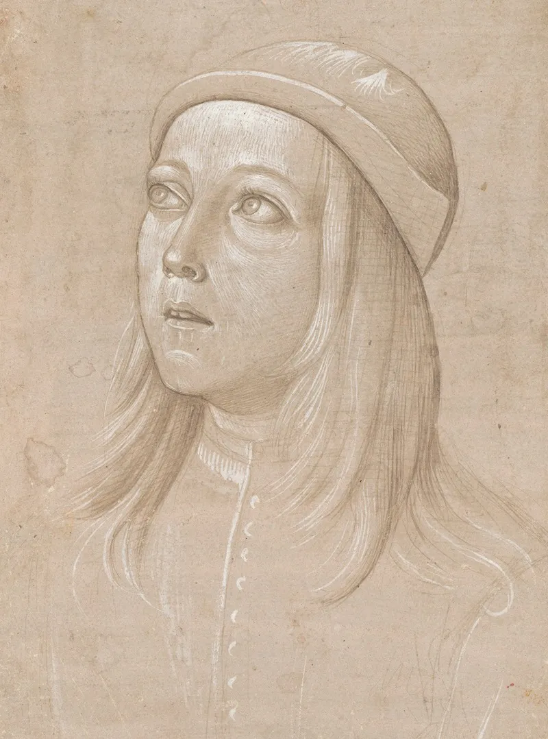 Head Of A Youth Looking Up Wall Art by Pinturicchio - High-Resolution Digital Print
