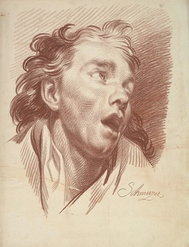 Head Of A Youth With Open Mouth