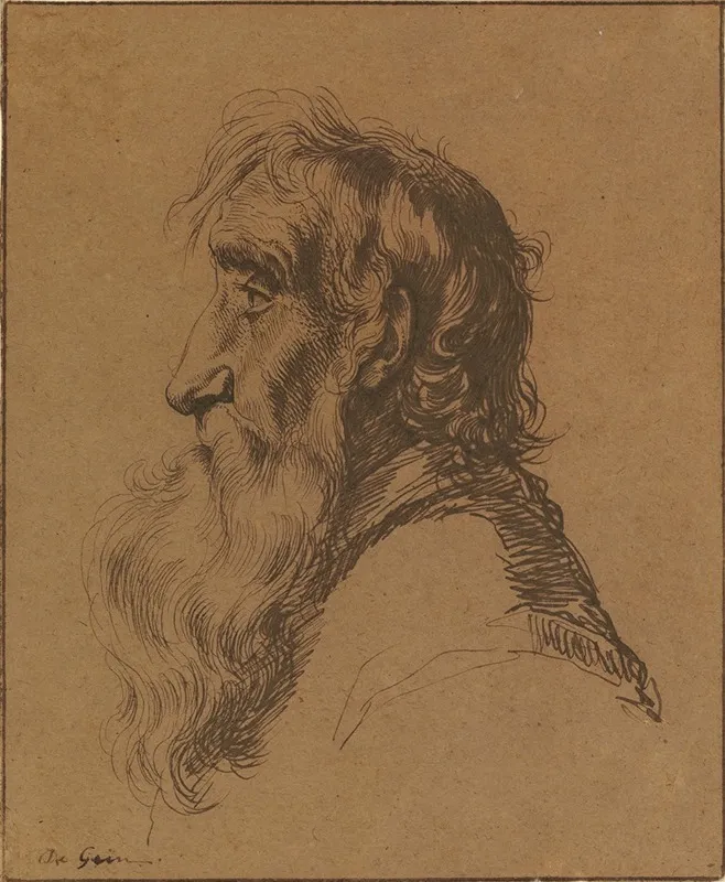 Head Of An Old Man 18 Wall Art by Jacob de Gheyn III - High-Resolution Digital Print
