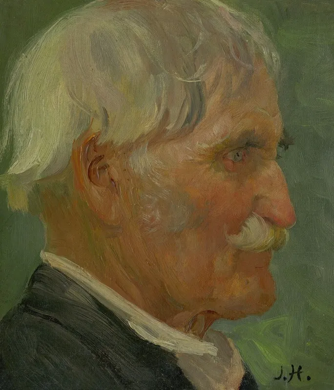 Head Of An Old Man 3 Wall Art by Jozef Hanula - High-Resolution Digital Print
