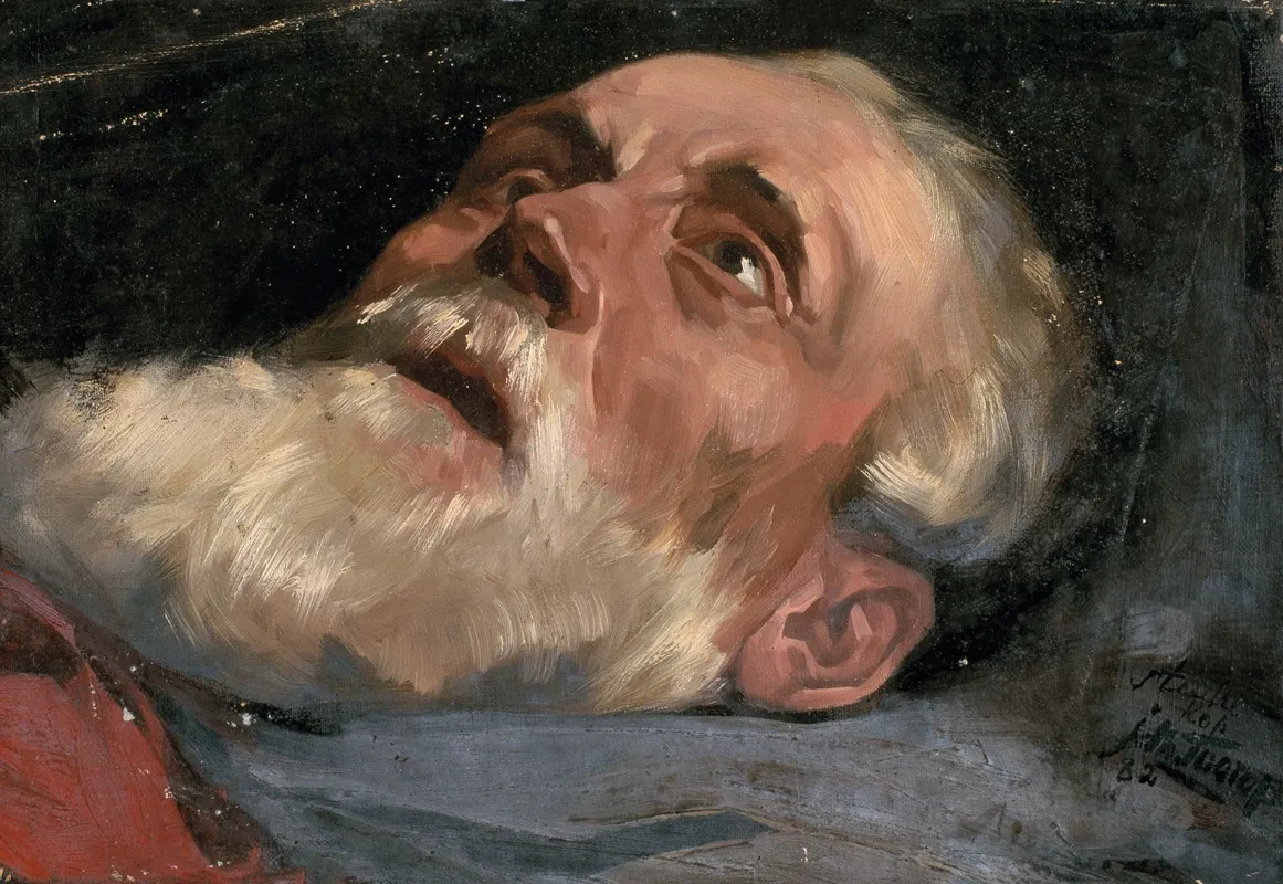 Head Of An Old Man Study 2 Wall Art by Jan Toorop - High-Resolution Digital Print