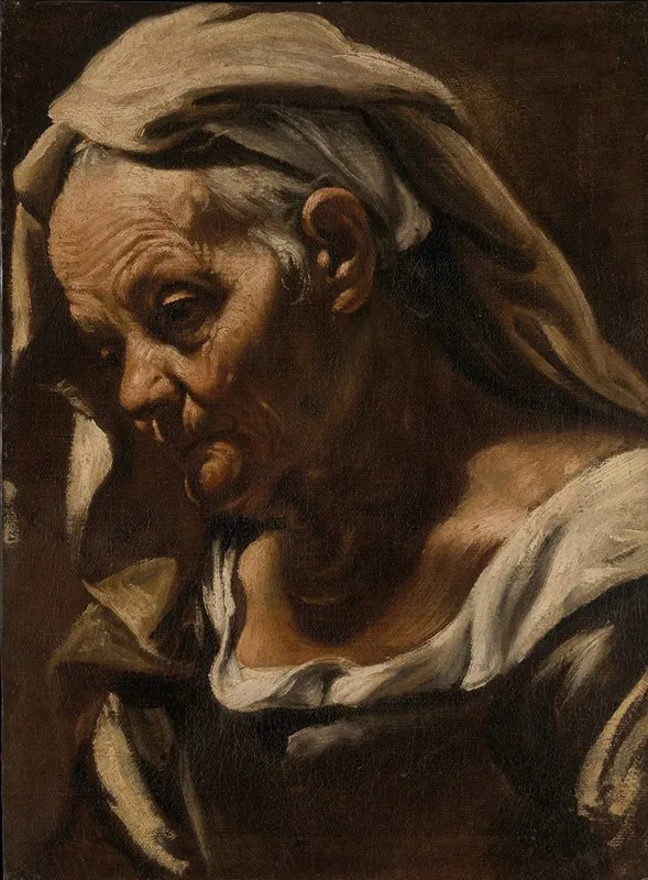 Head Of An Old Woman 4 Wall Art by Orazio Borgianni - High-Resolution Digital Print