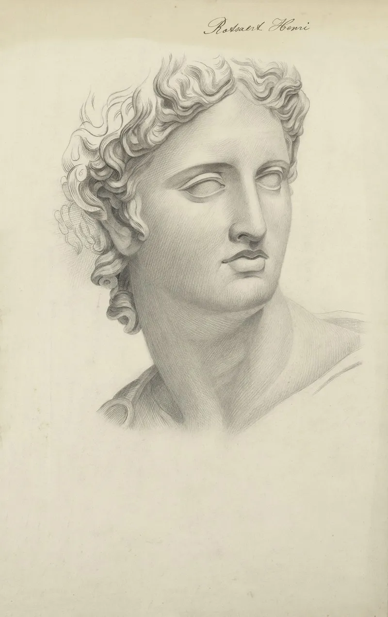 Head Of Apollo Belvedere 2 Wall Art by Henri Rotsaert - High-Resolution Digital Print