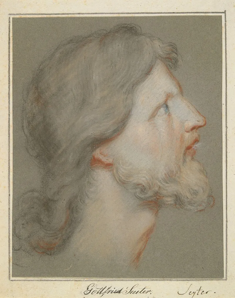 Head Of Christ 15 Wall Art by Johann Gottfried Saiter - High-Resolution Digital Print