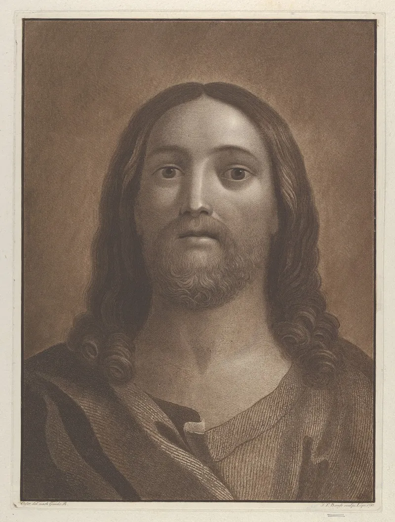 Head Of Christ After Reni Wall Art by Johann Friedrich Bause - High-Resolution Digital Print