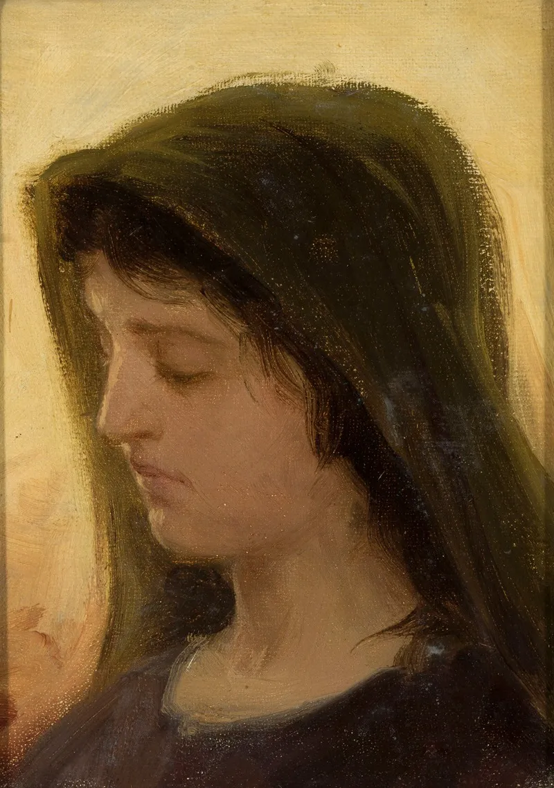 Head Of Madonna Wall Art by Stefan Bakałowicz - High-Resolution Digital Print