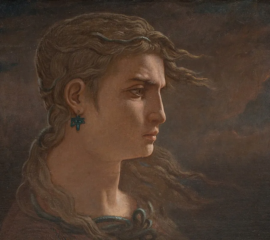 Head Of Medusa 2 Wall Art by Elihu Vedder - High-Resolution Digital Print