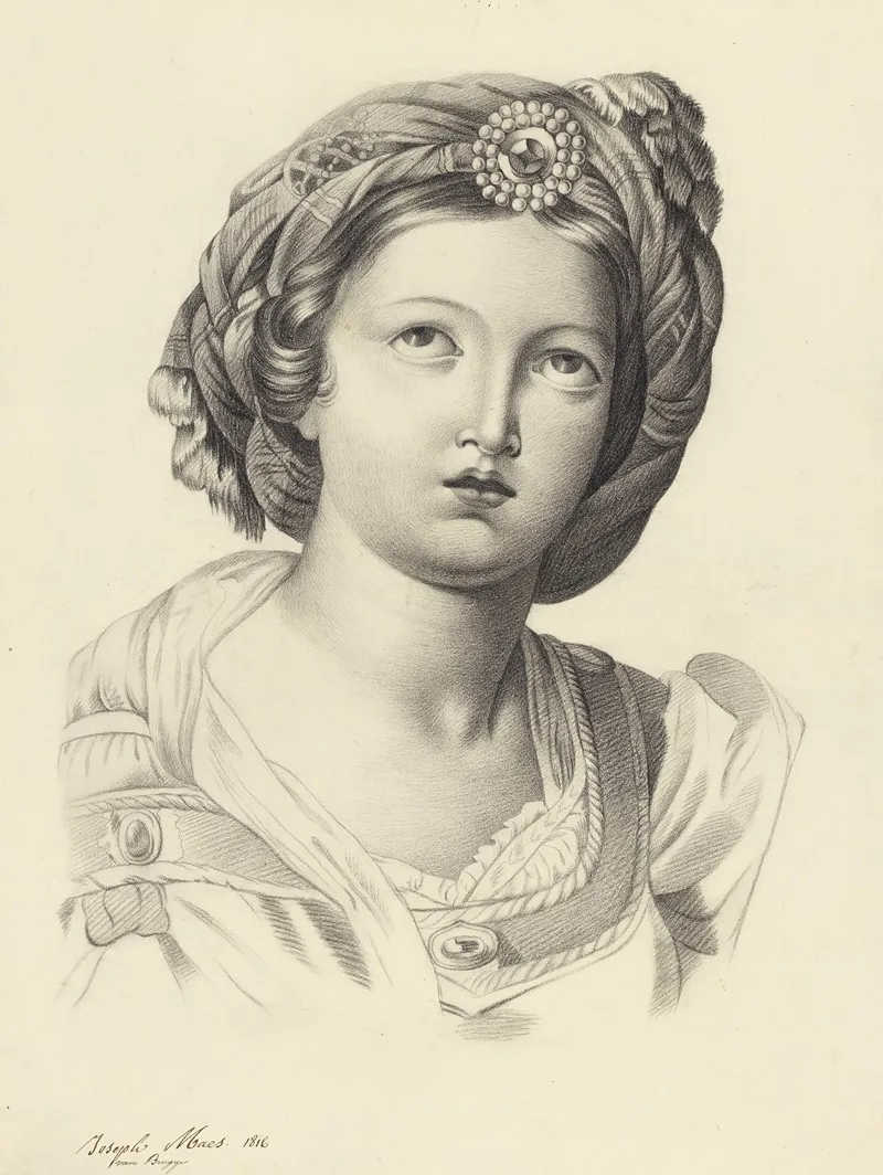 Head Of Saint Cecilia 2 Wall Art by Joseph Maes  - High-Resolution Digital Print