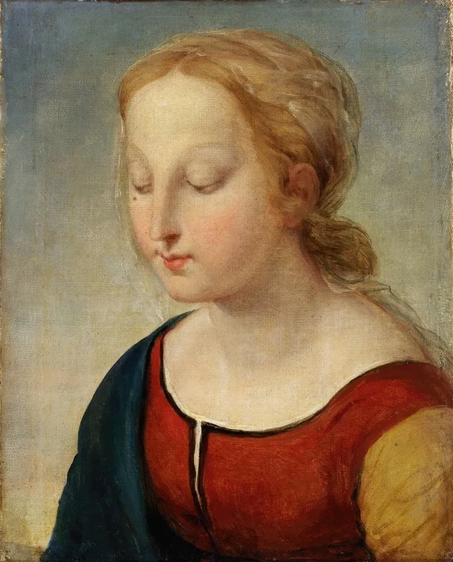 Head Of The Madonna From La Belle Jardiniere
