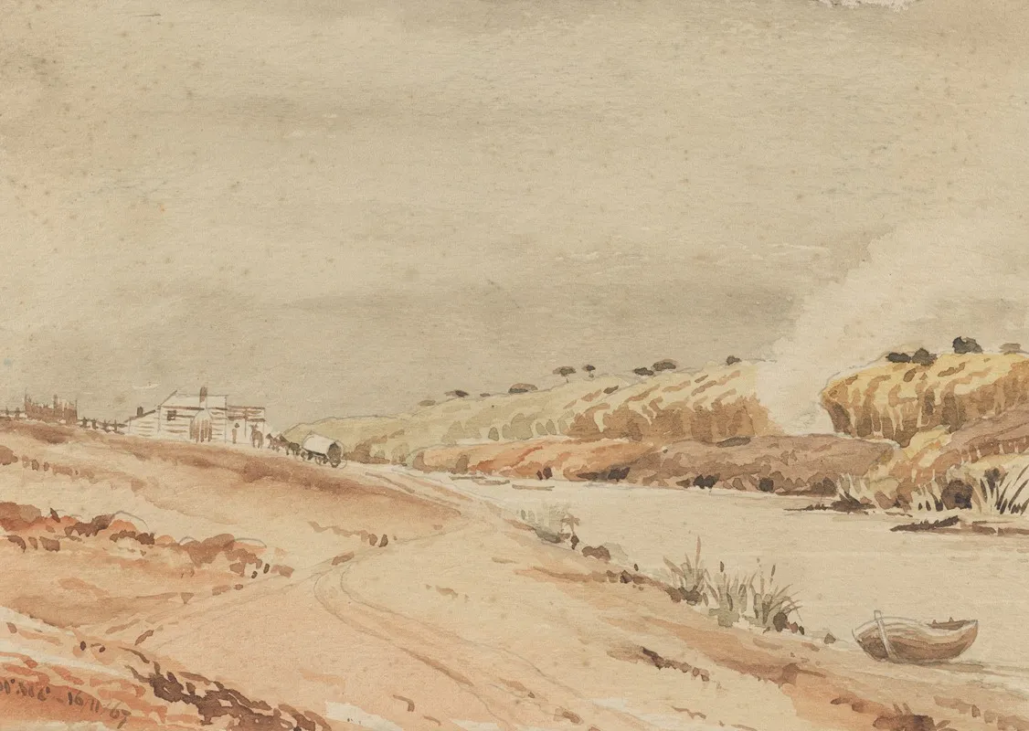 Head Of Totara Lagoon Northland Wall Art by William Marshall Cooper - High-Resolution Digital Print