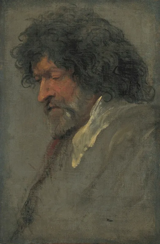 Head Study Of A Man 8 Wall Art by Anthony van Dyck - High-Resolution Digital Print