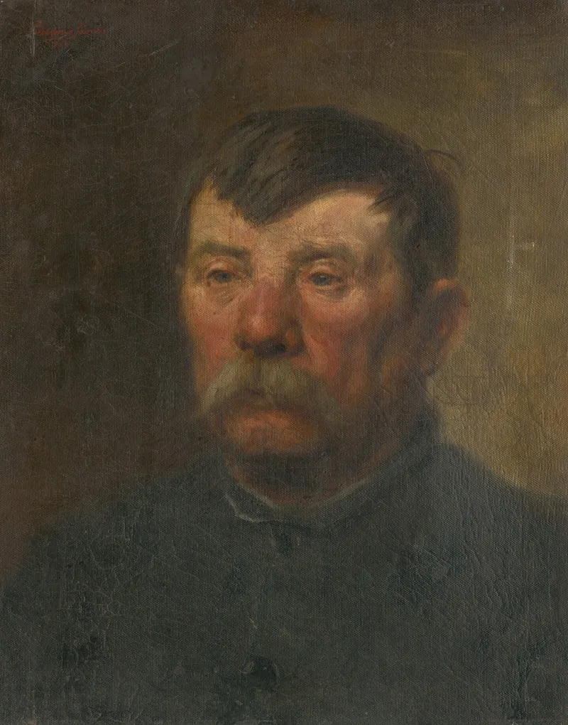 Head Study Of An Old Man 4 Wall Art by Alexander Buzna - High-Resolution Digital Print