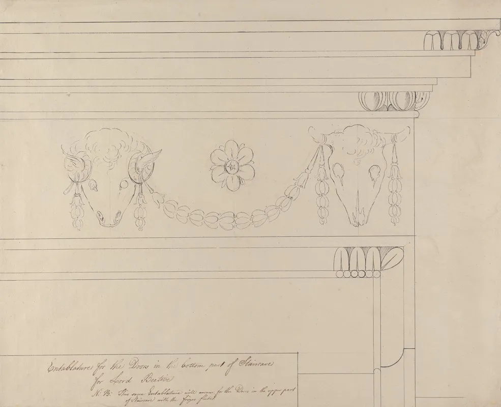 Headfort House Ireland Detail Of Entablature In The Staircase