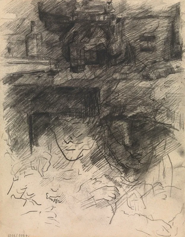 Heads And Still Life With Bottles