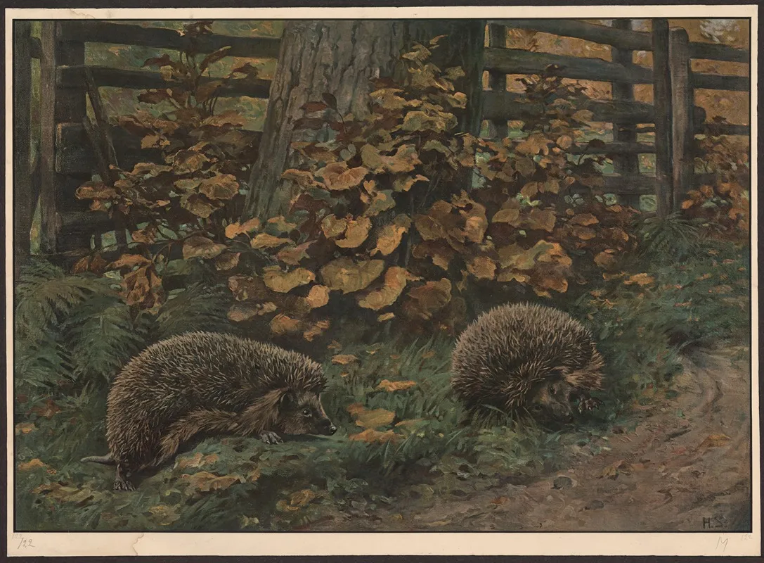Hedgehog Wall Art by Hans Schmidt - High-Resolution Digital Print