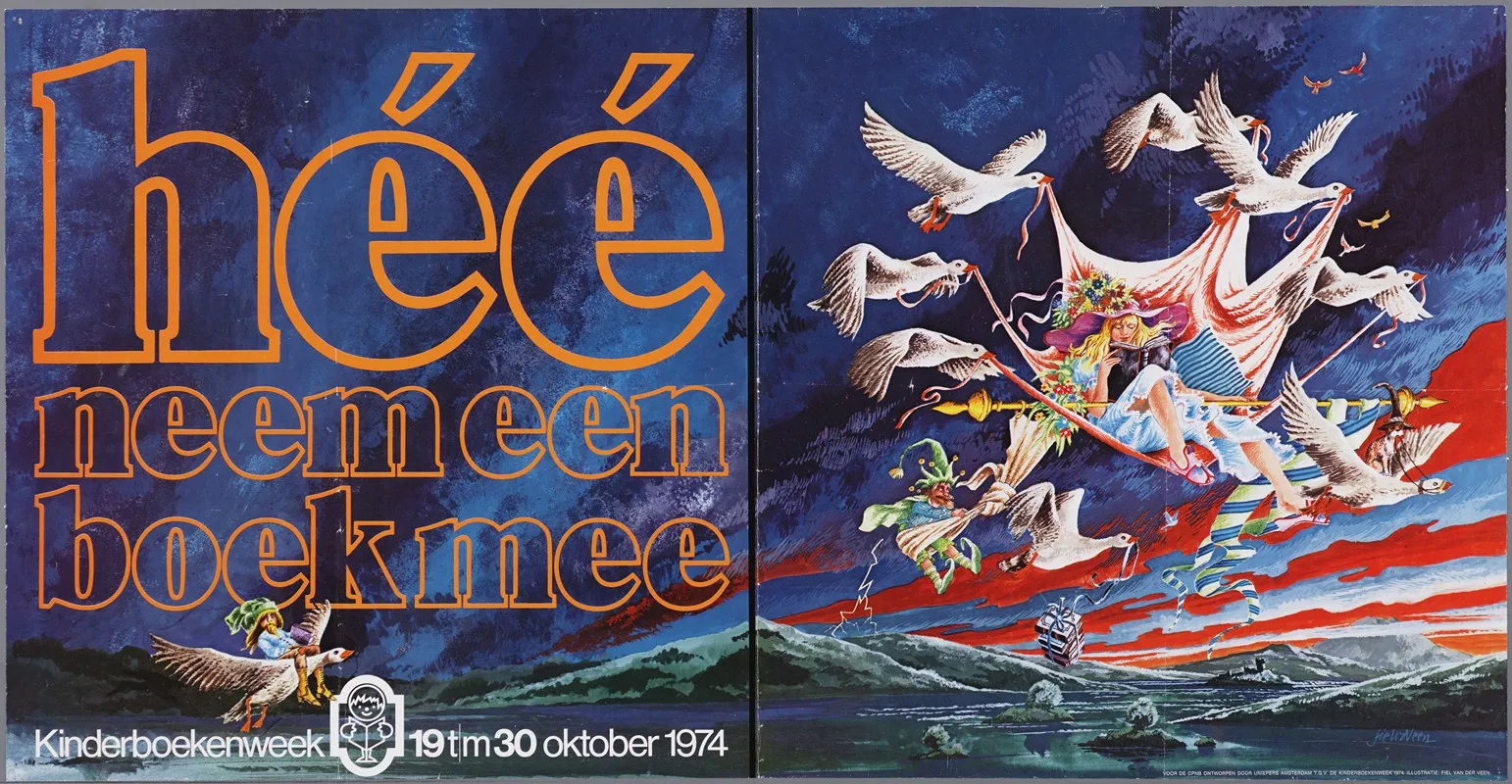 Hee Neem Een Boek Mee Wall Art by Fiel van der Veen - High-Resolution Digital Print