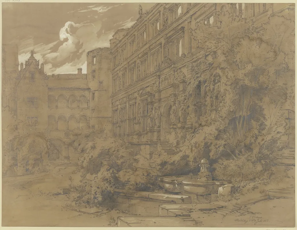 Heidelberg Castle Wall Art by Albert Emil Kirchner - High-Resolution Digital Print