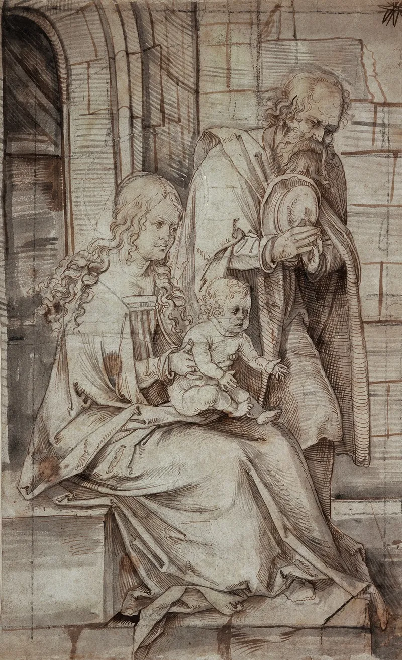 Heilige Familie Linker Teil Einer Anbetung Der Konige