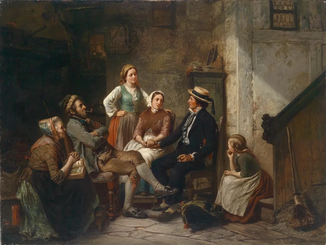 Heimkehr Des Jungen Seemanns Wall Art by Carl Wilhelm Hübner - High-Resolution Digital Print