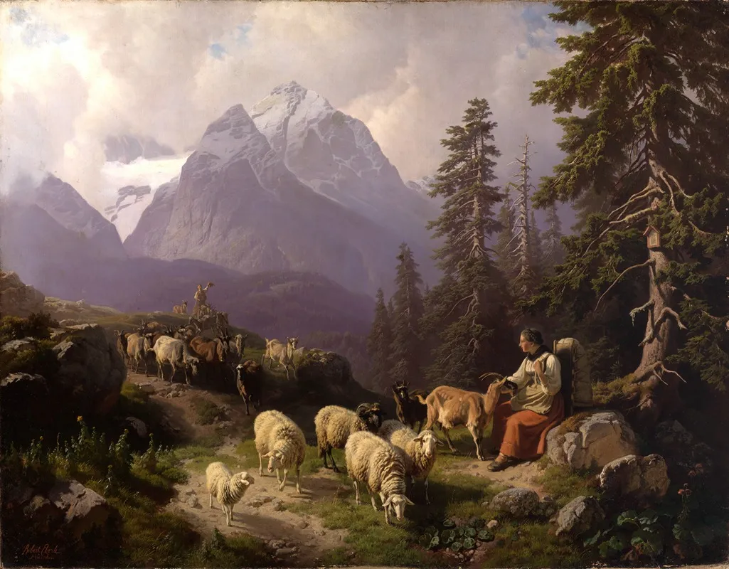 Heimkehr Von Der Alm Wall Art by Robert Eberle - High-Resolution Digital Print