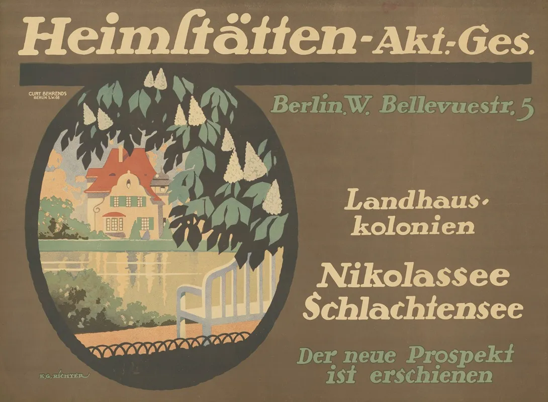 Heimstatten Aktiengesellschaft Berlin Landhauskolonien Wall Art by Klaus Richter - High-Resolution Digital Print