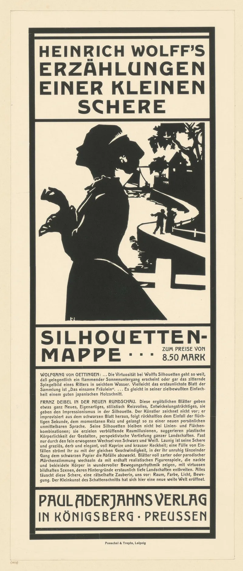 Heinrich Wolffs Erzahlungen Einer Kleinen Schere Sihouettenmappe Wall Art by Heinrich Wolff - High-Resolution Digital Print