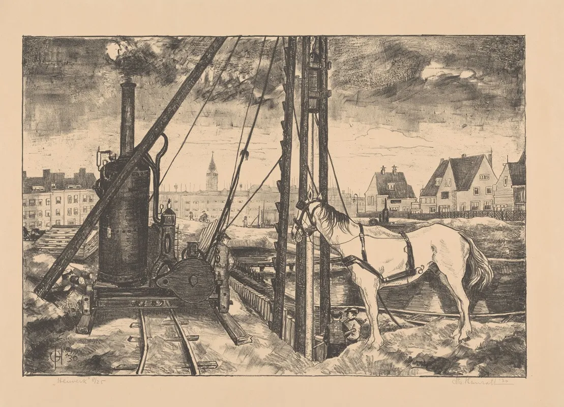 Heiwerk Voor De Aanleg Van Het Vossius Gymnasium Wall Art by Otto Hanrath - High-Resolution Digital Print