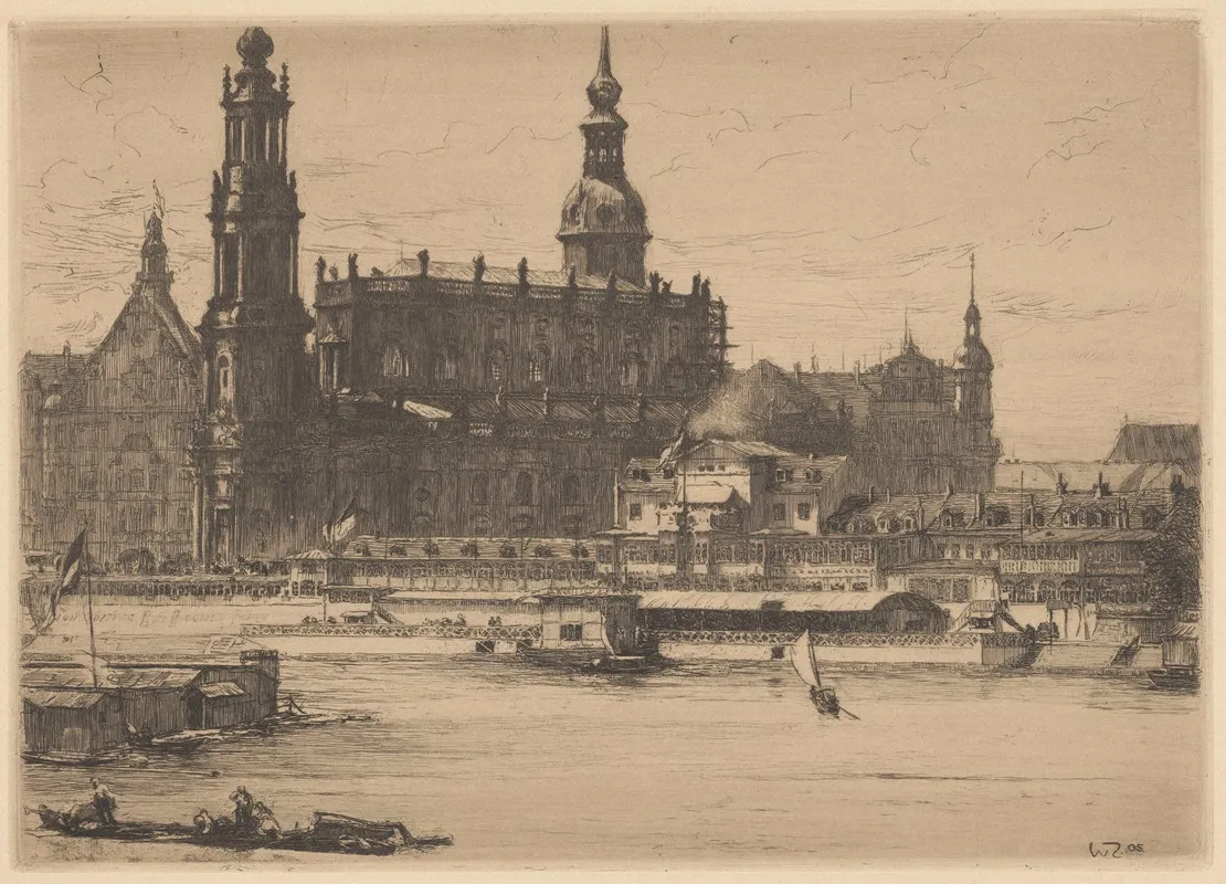 Helbigs Und Katholische Hofkirche Wall Art by Walter Zeising - High-Resolution Digital Print