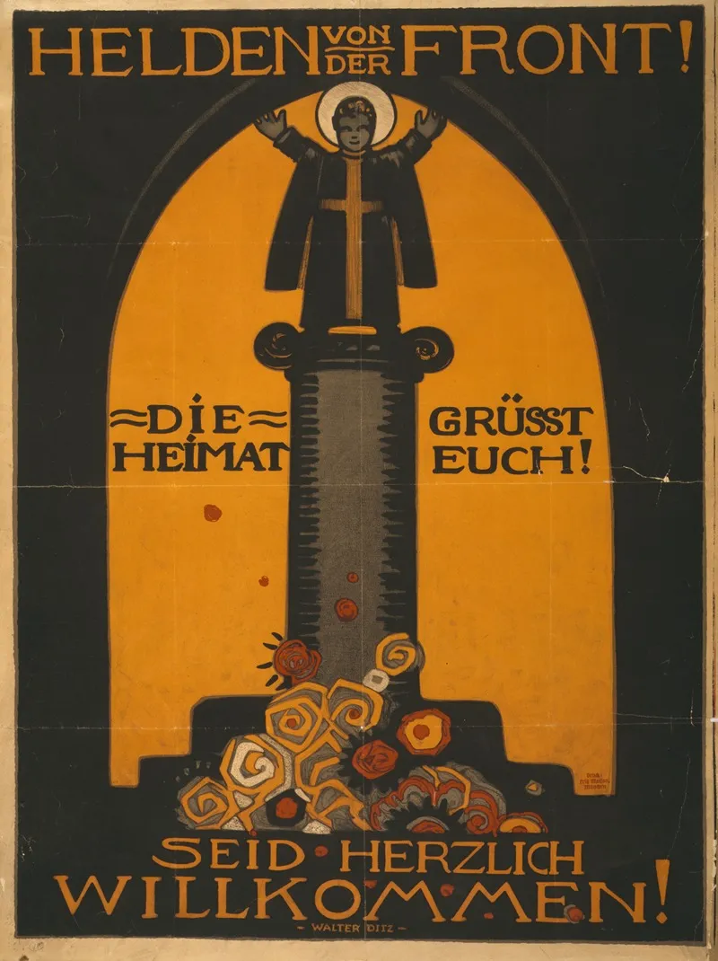 Helden Von Der Front Die Heimat Grusst Euch Seid Herzlich Willkommen Wall Art by Walter Ditz - High-Resolution Digital Print
