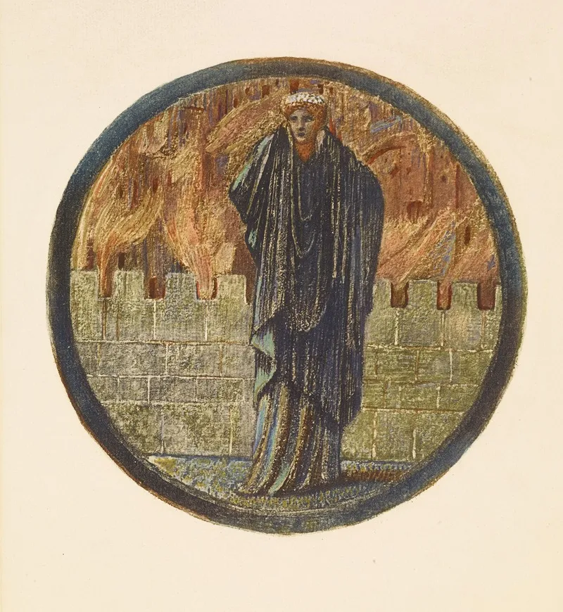 Helens Tears Wall Art by Sir Edward Coley Burne-Jones - High-Resolution Digital Print