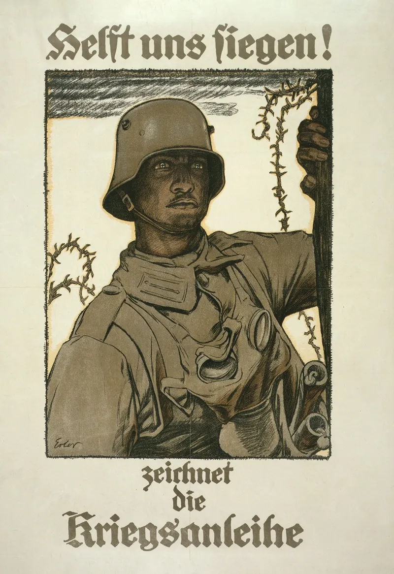 Helft Uns Siegen Zeichnet Die Kriegsanleihe Wall Art by Fritz Erler - High-Resolution Digital Print