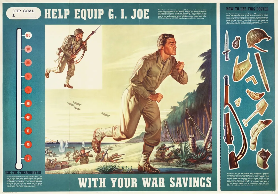 Help Equip G I Joe With Your War Savings Wall Art by L. Horney - High-Resolution Digital Print