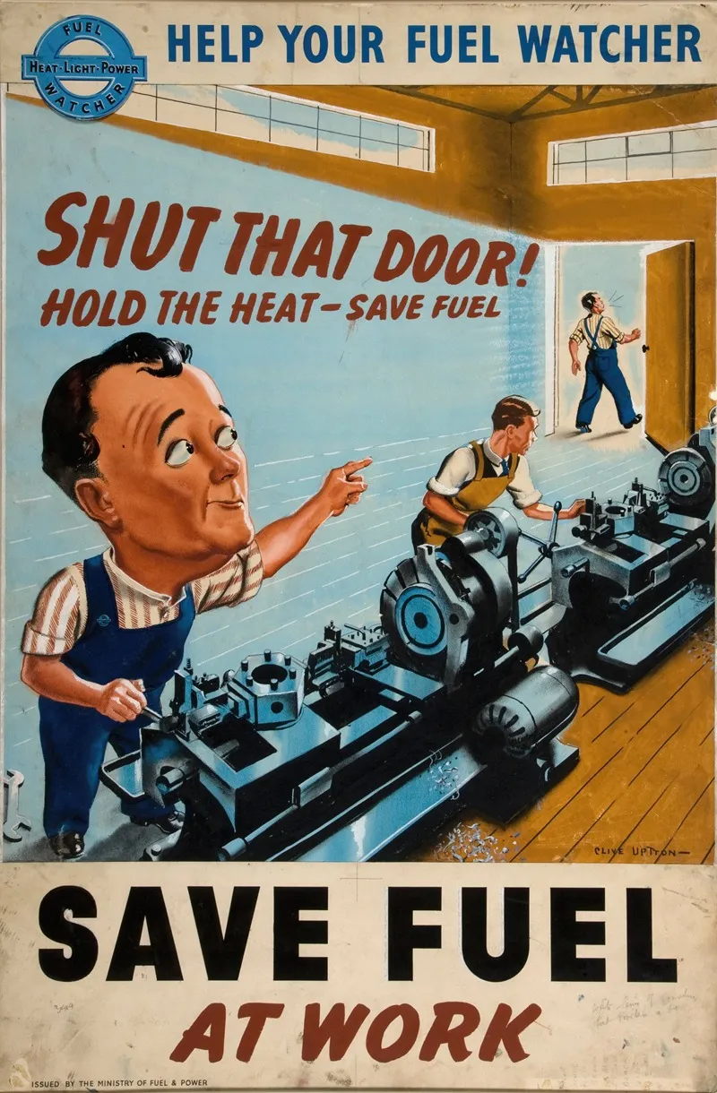 Help Your Fuel Watcher Save Fuel At Work Wall Art by Clive Uptton - High-Resolution Digital Print