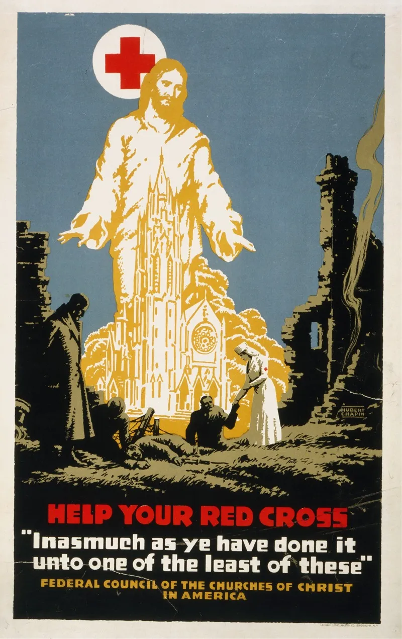 Help Your Red Cross Wall Art by Hubert Chapin - High-Resolution Digital Print