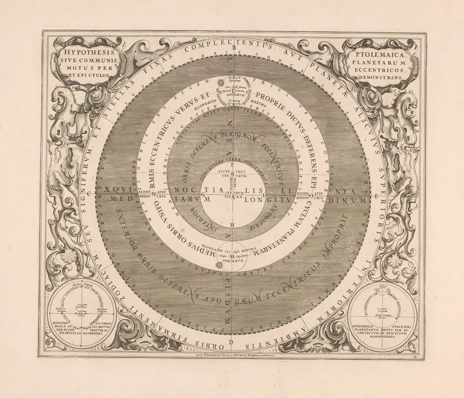 Hemelkaart Van Het Stelsel Van Ptolemaeus Hypothetis Ptolemaica Wall Art by Peter Schenk the Elder - High-Resolution Digital Print