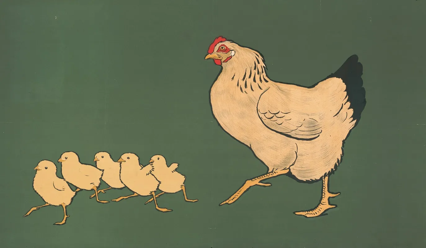 Hen Chickens 2 Wall Art by Lawrence &amp; Bullen - High-Resolution Digital Print