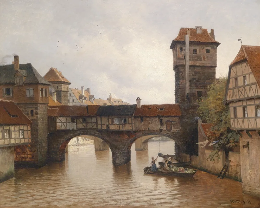 Henkersteg In Nurnberg Wall Art by Heinrich Deiters - High-Resolution Digital Print