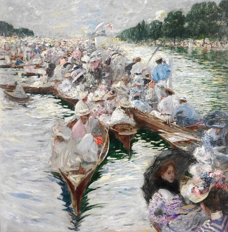 Henley Regatta Wall Art by Friedrich Stahl - High-Resolution Digital Print