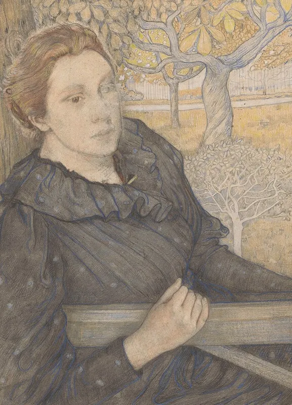 Henriette Van Der Schalk In Een Tuin Te Noordwijk