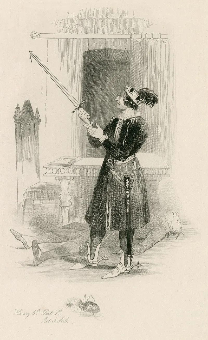 Henry 6th Part 3rd Act 5 Sc 6 Wall Art by Joseph Kenny Meadows - High-Resolution Digital Print