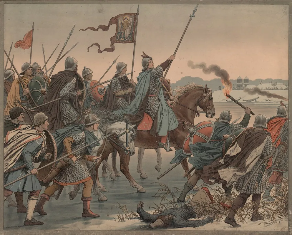 Henry I In Front Of Brandenburg Wall Art by Hermann Knackfuss - High-Resolution Digital Print