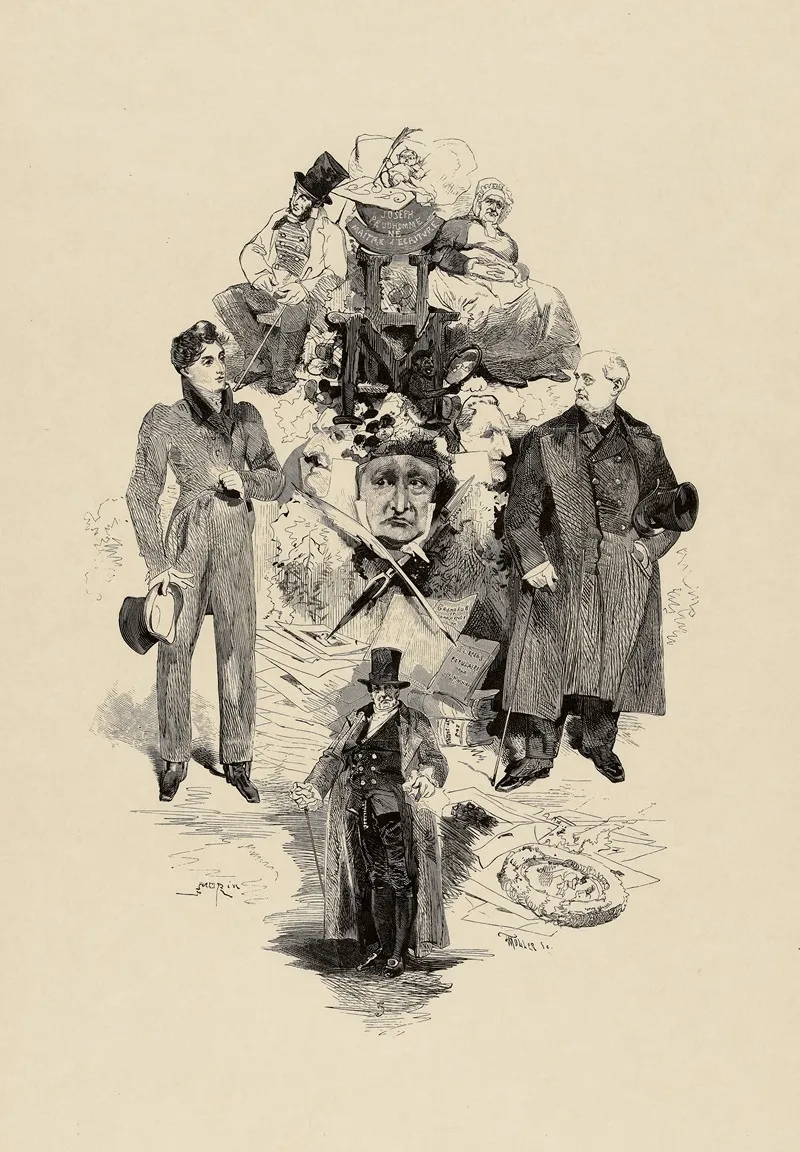 Henry Monnier Portraits Et Transformations 1 Henry Monnier En 1822 Dapres Une Aquarelle De Chalon Wall Art by Edmond Morin - High-Resolution Digital Print