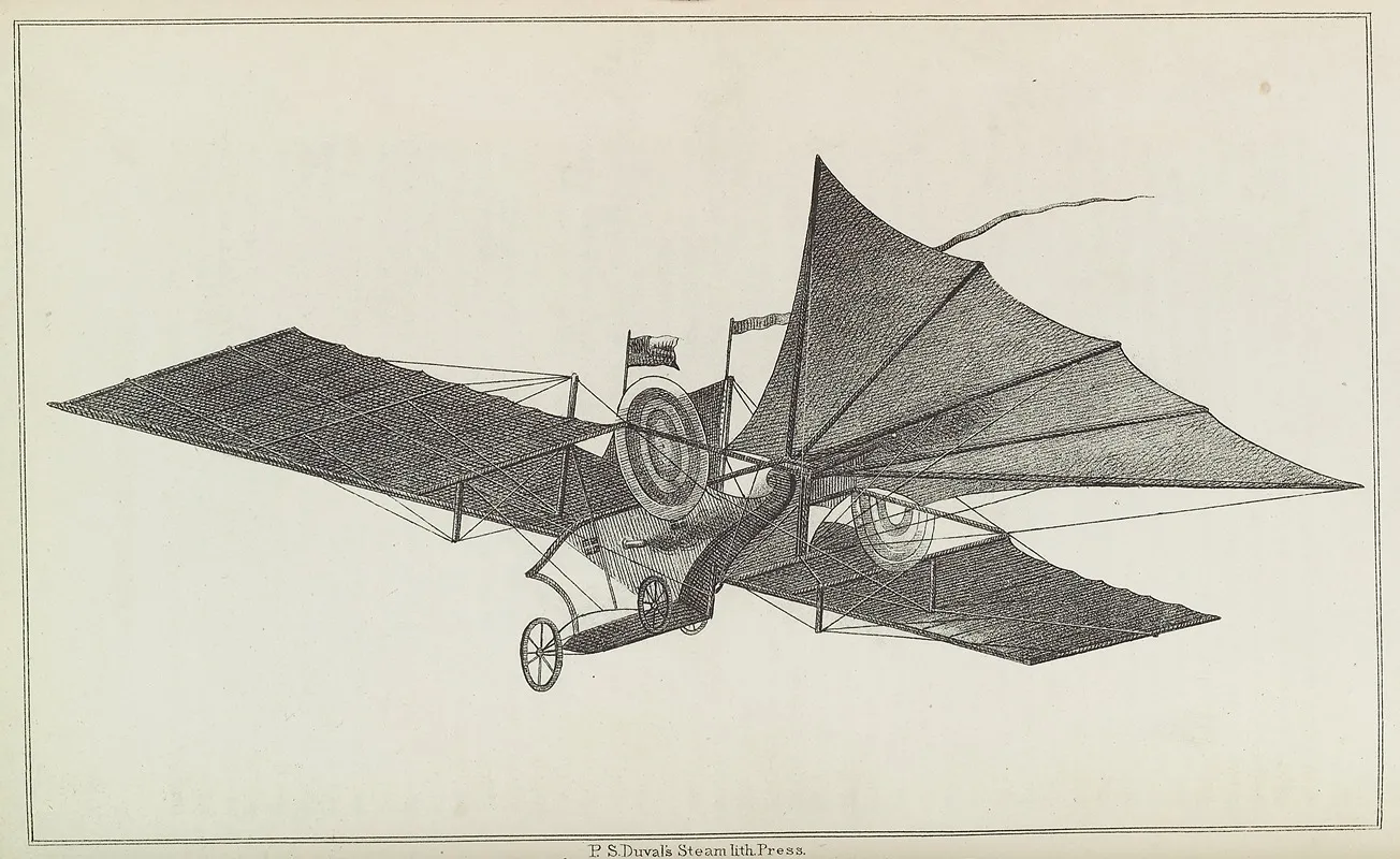 Hensons Aerial Steam Carriage Wall Art by Peter S. Duval - High-Resolution Digital Print