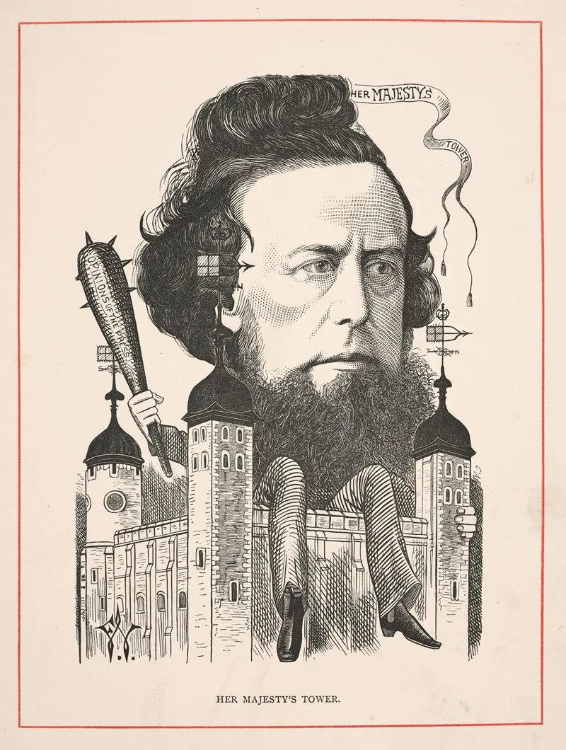 Her Majestys Tower William Hepworth Dixon Wall Art by Frederick Waddy - High-Resolution Digital Print