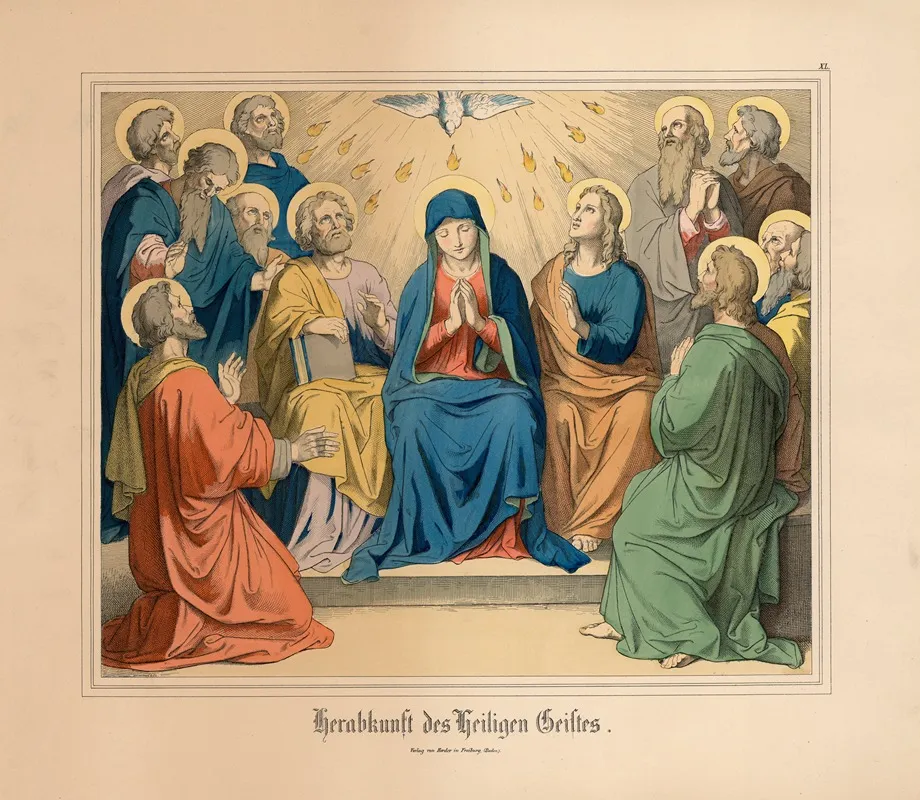Herabkunft Des Heiligen Geistes Wall Art by Johann Nepomuk Heinemann - High-Resolution Digital Print