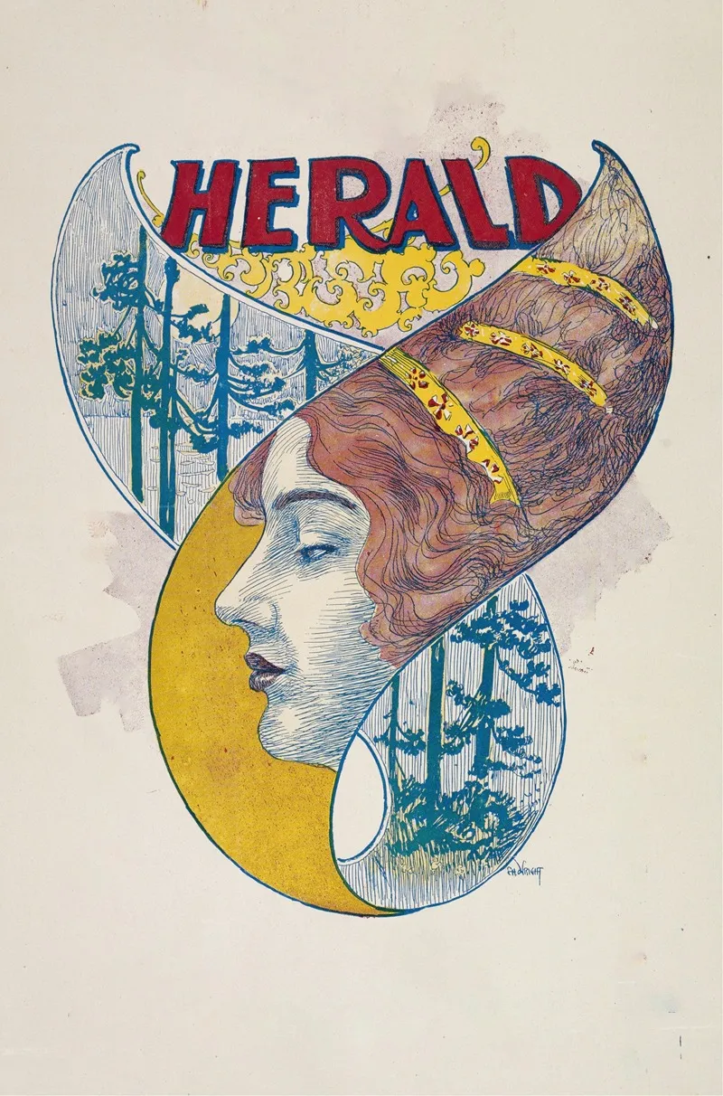 Herald 1896 Wall Art by Charles Wright - High-Resolution Digital Print