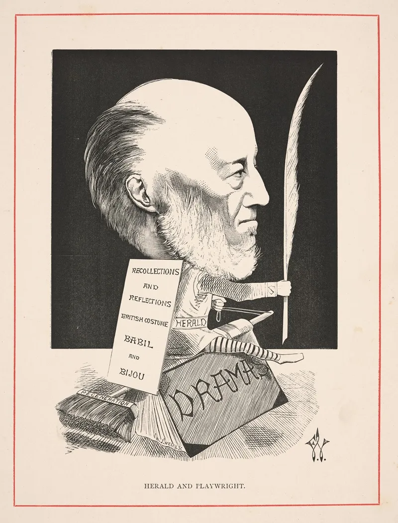 Herald And Playwright James Robinson Planche Wall Art by Frederick Waddy - High-Resolution Digital Print