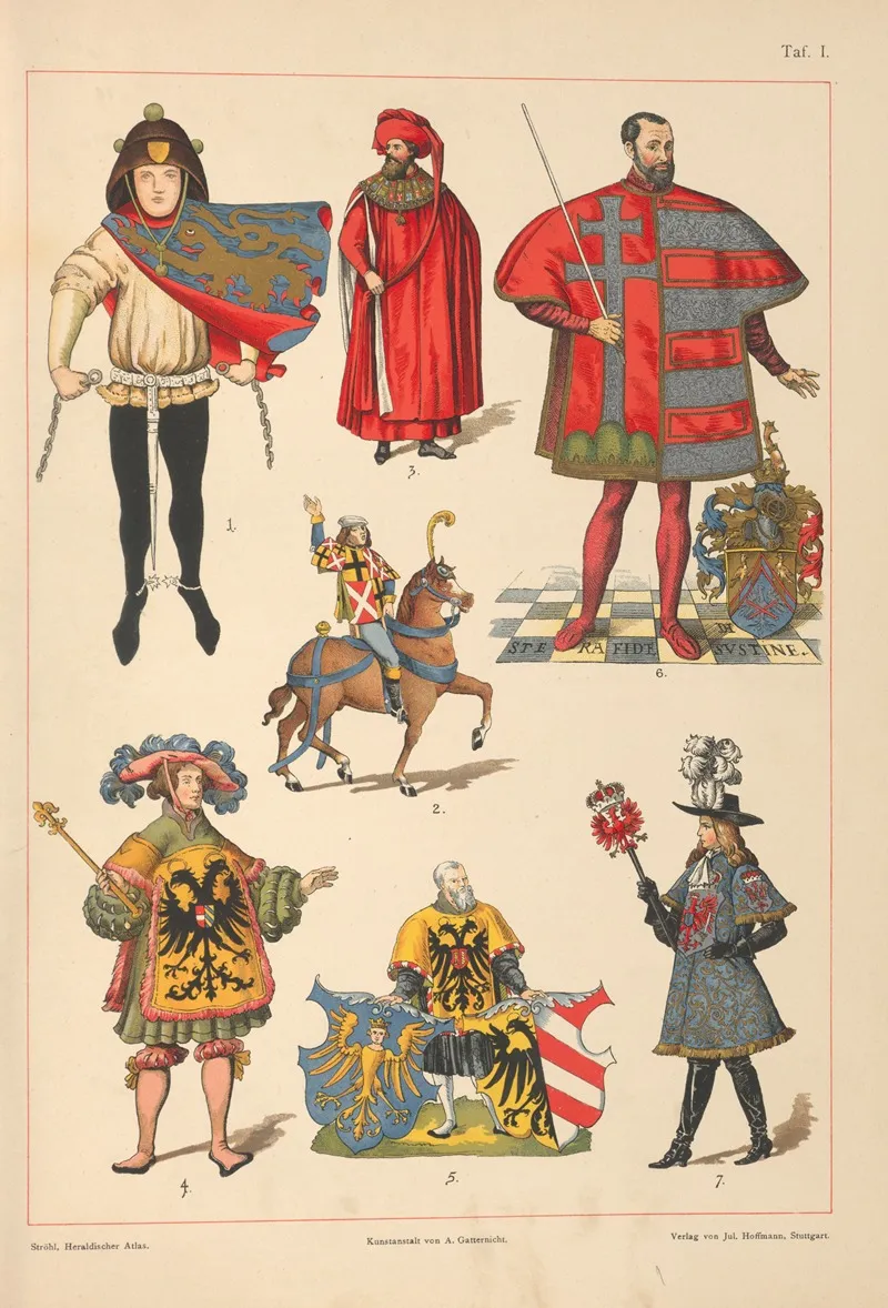 Heraldischer Atlas Pl 01 Wall Art by Hugo Gerhard Ströhl - High-Resolution Digital Print