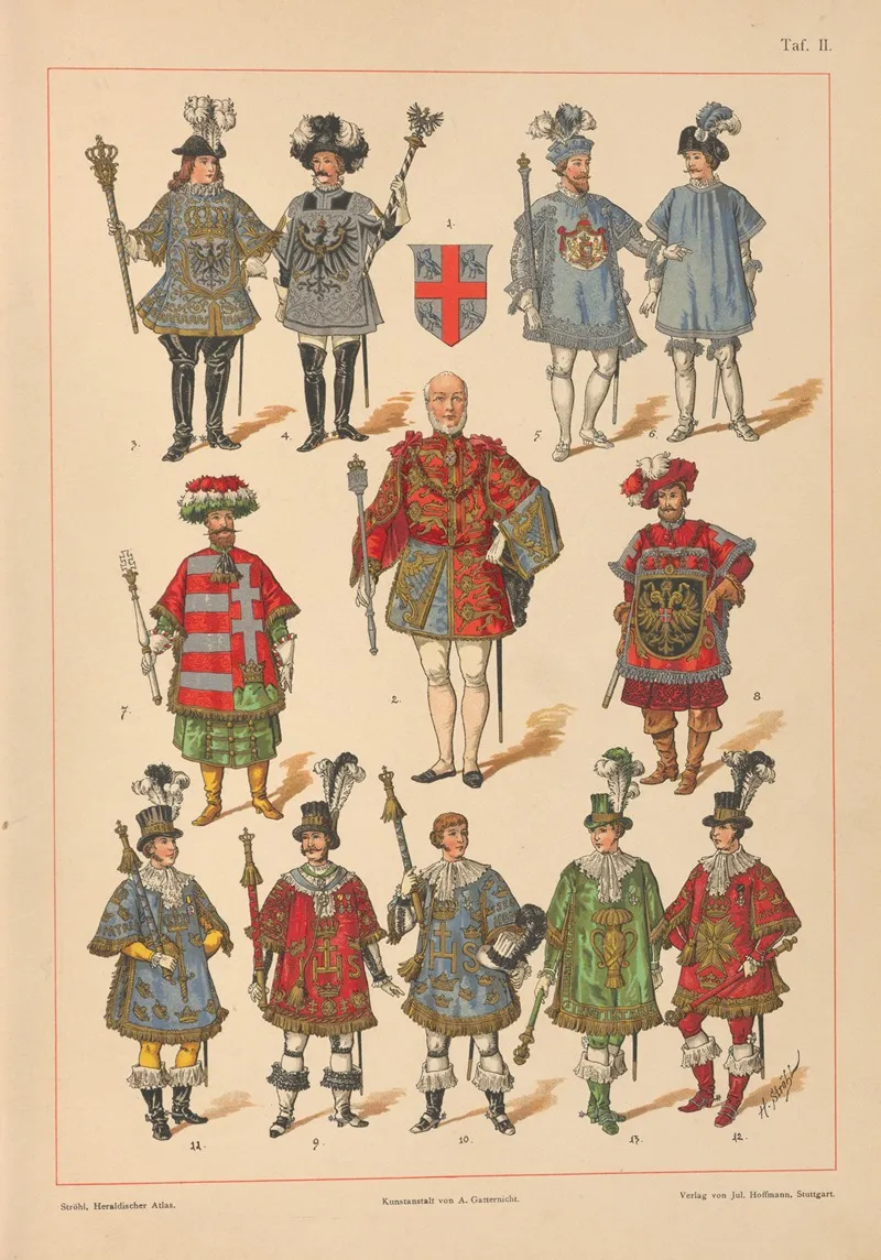 Heraldischer Atlas Pl 02 Wall Art by Hugo Gerhard Ströhl - High-Resolution Digital Print
